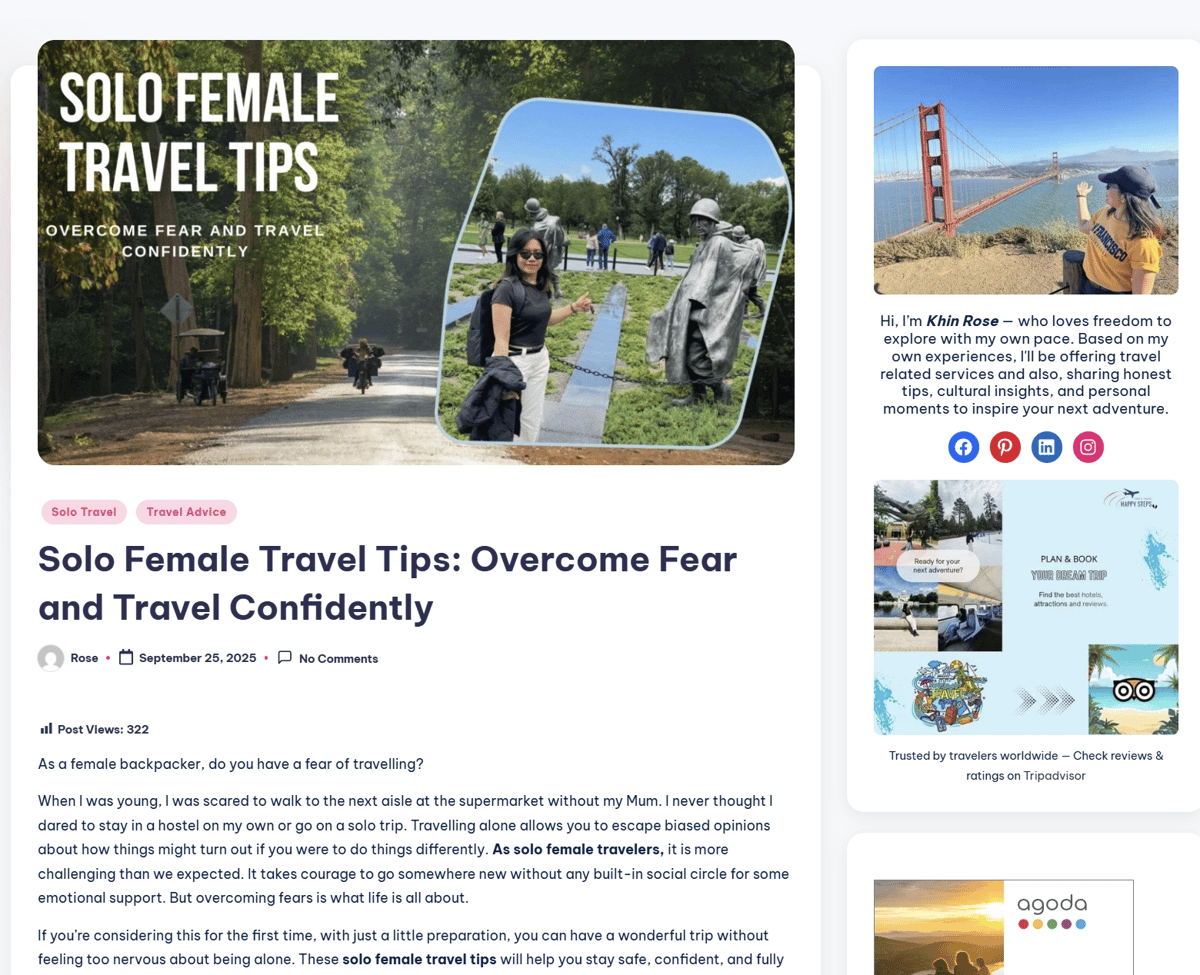 Solo Travel Confidently Blog Post 1